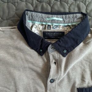 Cactus Man Tan and Navy Shirt